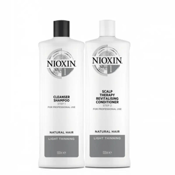 1000ml Nioxin System 1 Shampoo and Conditioner Pack Nioxin