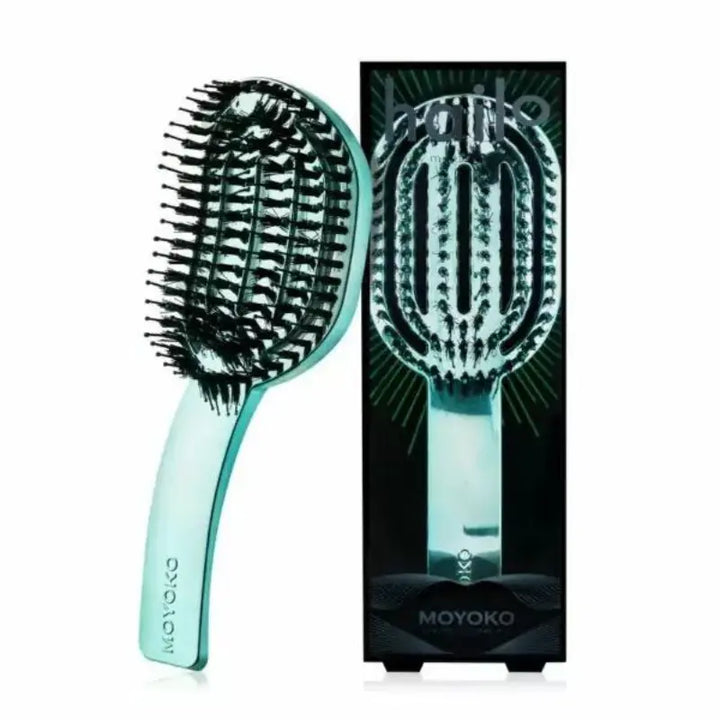 MK Hailo Blue Metal Detangling Brush Moyoko