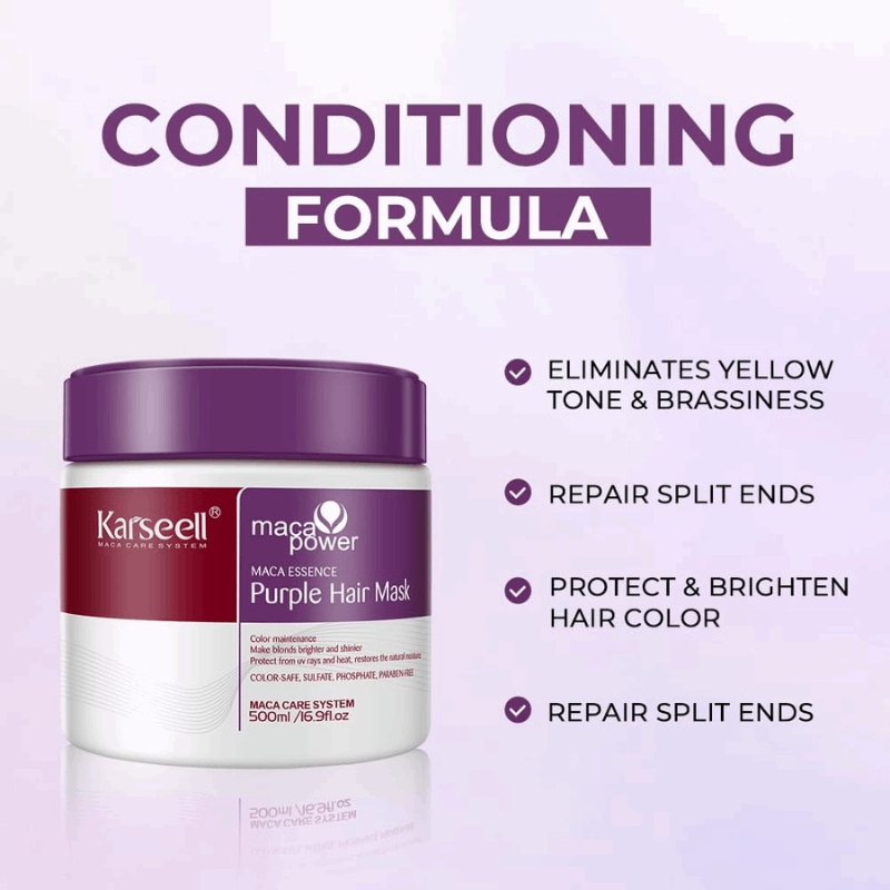 Karseell Maca Purple Mask-500ml Hair Treatments from HairNetwork
