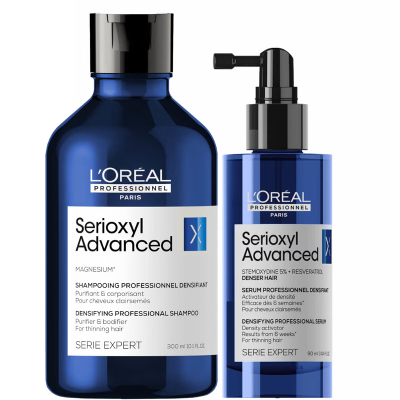 Loreal Serioxyl Shampoo and Denser Hair Treatment Duo Combo Packs from HairNetwork